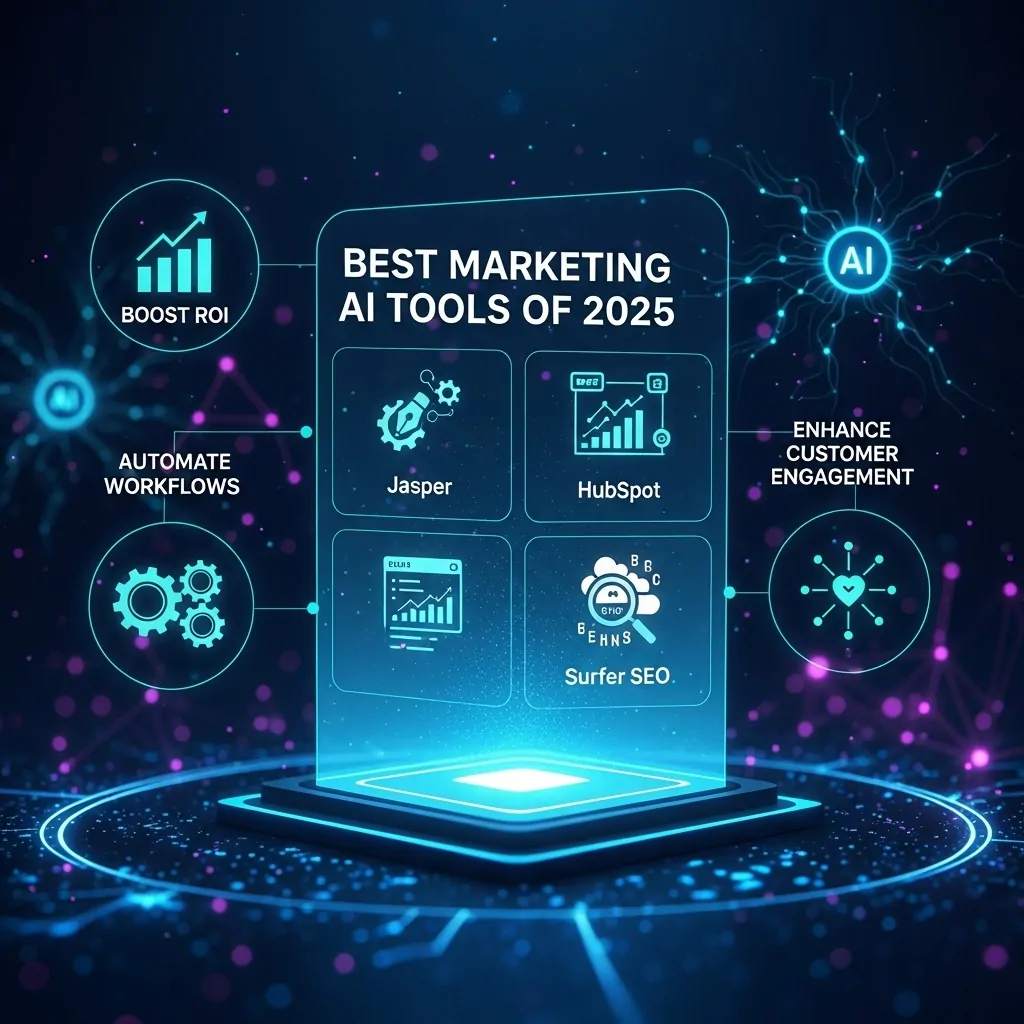 AI marketing tools with no restrictions showcasing best marketing AI tools of 2025 for automation, SEO, analytics, and customer engagement