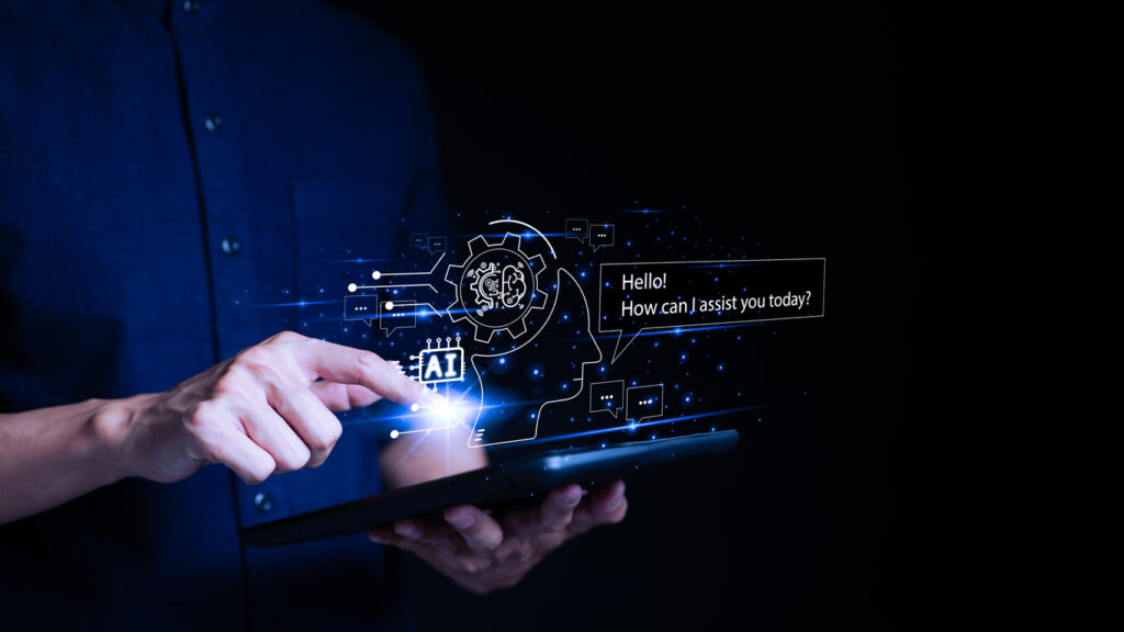 Is It Best SEO for AI Visibility Products showing AI chatbot interface, artificial intelligence technology, and digital assistant improving online visibility through smart SEO strategies.