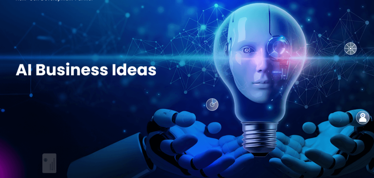 AI Business Ideas 2026 concept showing artificial intelligence powered business and innovation