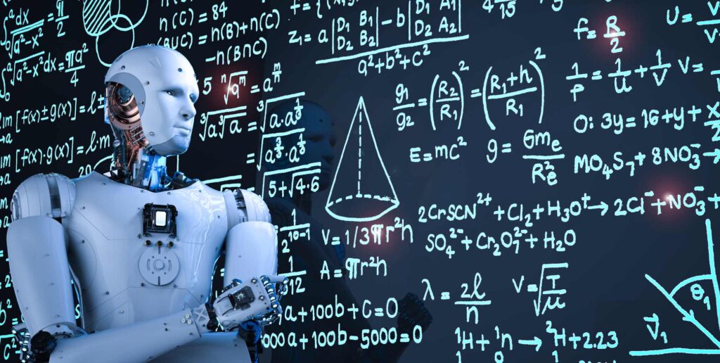 What is AGI – artificial general intelligence robot solving complex mathematical equations