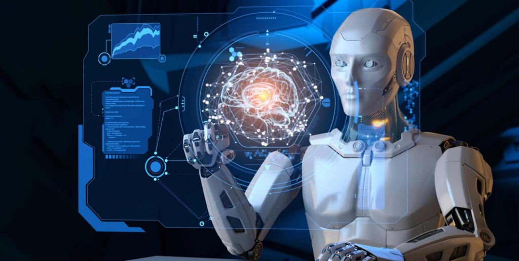 AGI robot meaning illustrated through an advanced artificial general intelligence humanoid robot