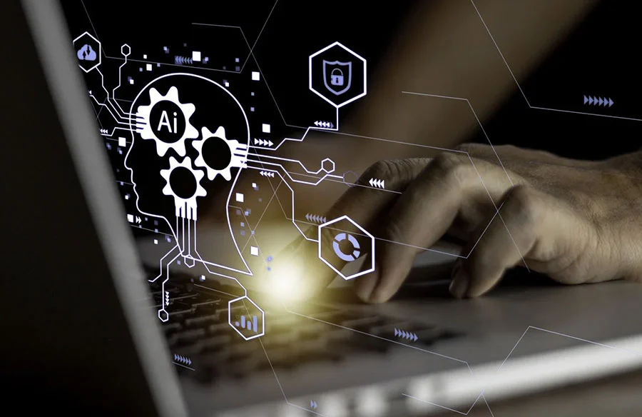 Is It Best SEO for AI Visibility Products showing AI-powered systems analyzing data on a laptop to improve search visibility and digital SEO performance in 2026.